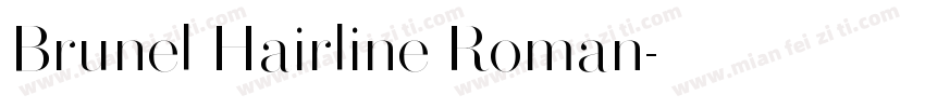 Brunel Hairline Roman字体转换